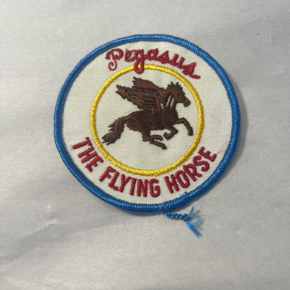Vintage Pegasus The Flying Horse Embroidered Round Patch - Picture 8 of 8